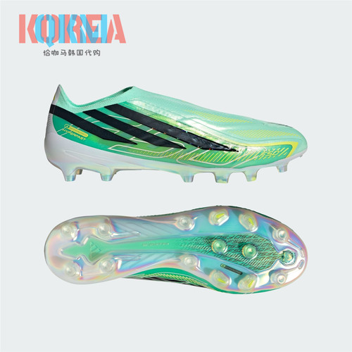Adidas高端F50无鞋带AG短钉球鞋