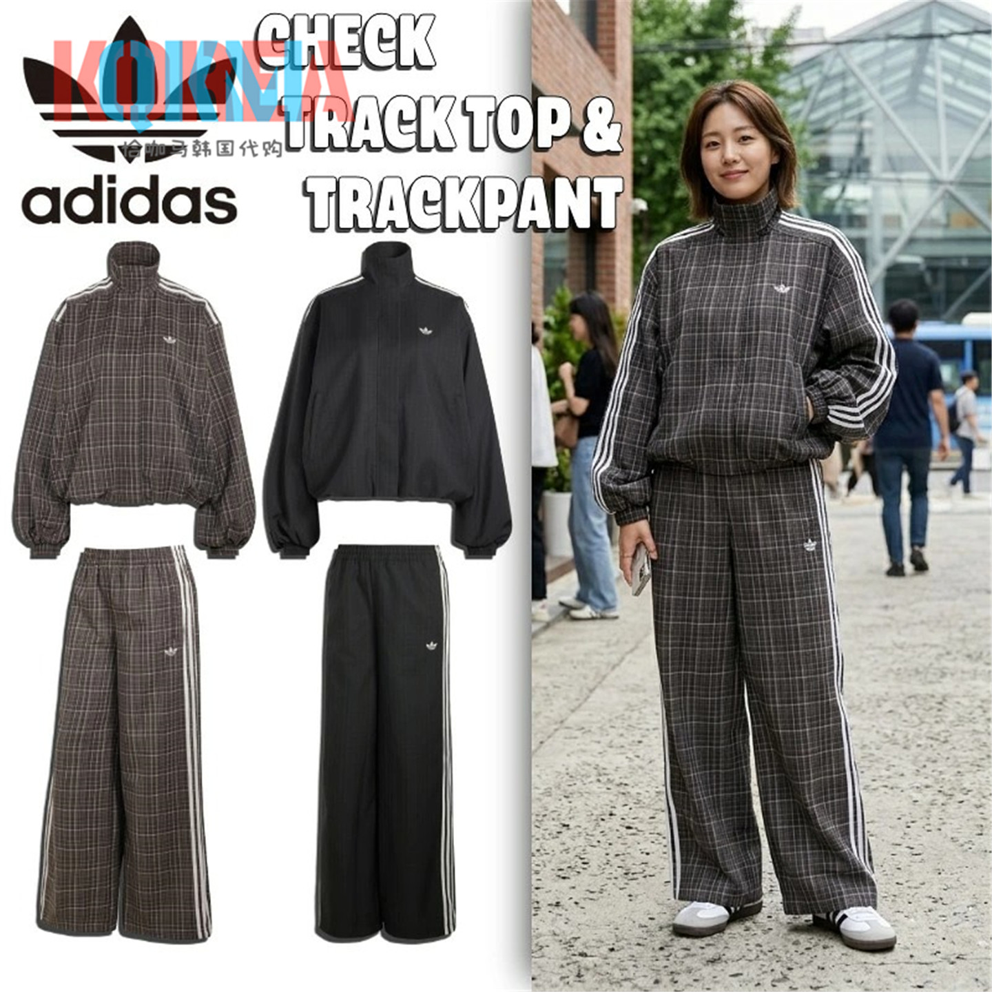 Adidas女子复古休闲运动夹克外套