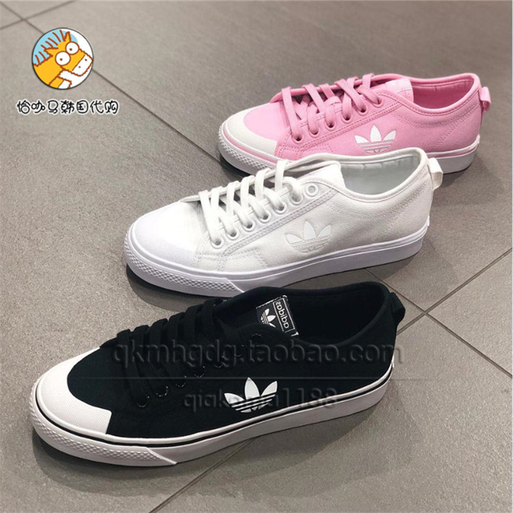 阿迪达斯Adidas三叶草Nizza男女休闲运动帆布滑板鞋EF1878 HQ6939