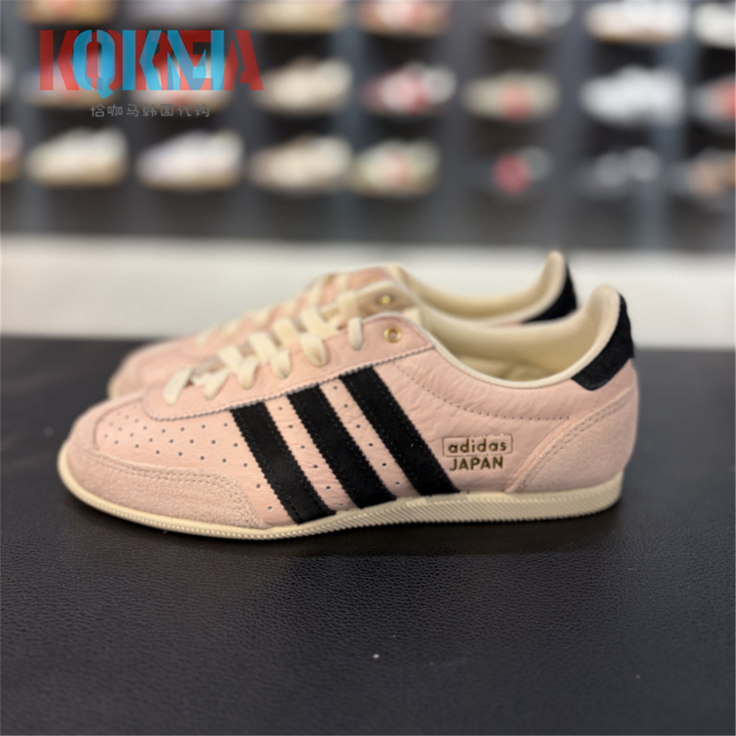 阿迪达斯Adidas三叶草Japan樱花粉男女复古休闲运动薄底鞋 IH1620