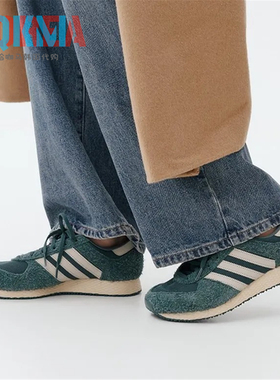 阿迪达斯Adidas三叶草Atlanta男女复古翻毛皮休闲运动跑鞋 IF9797
