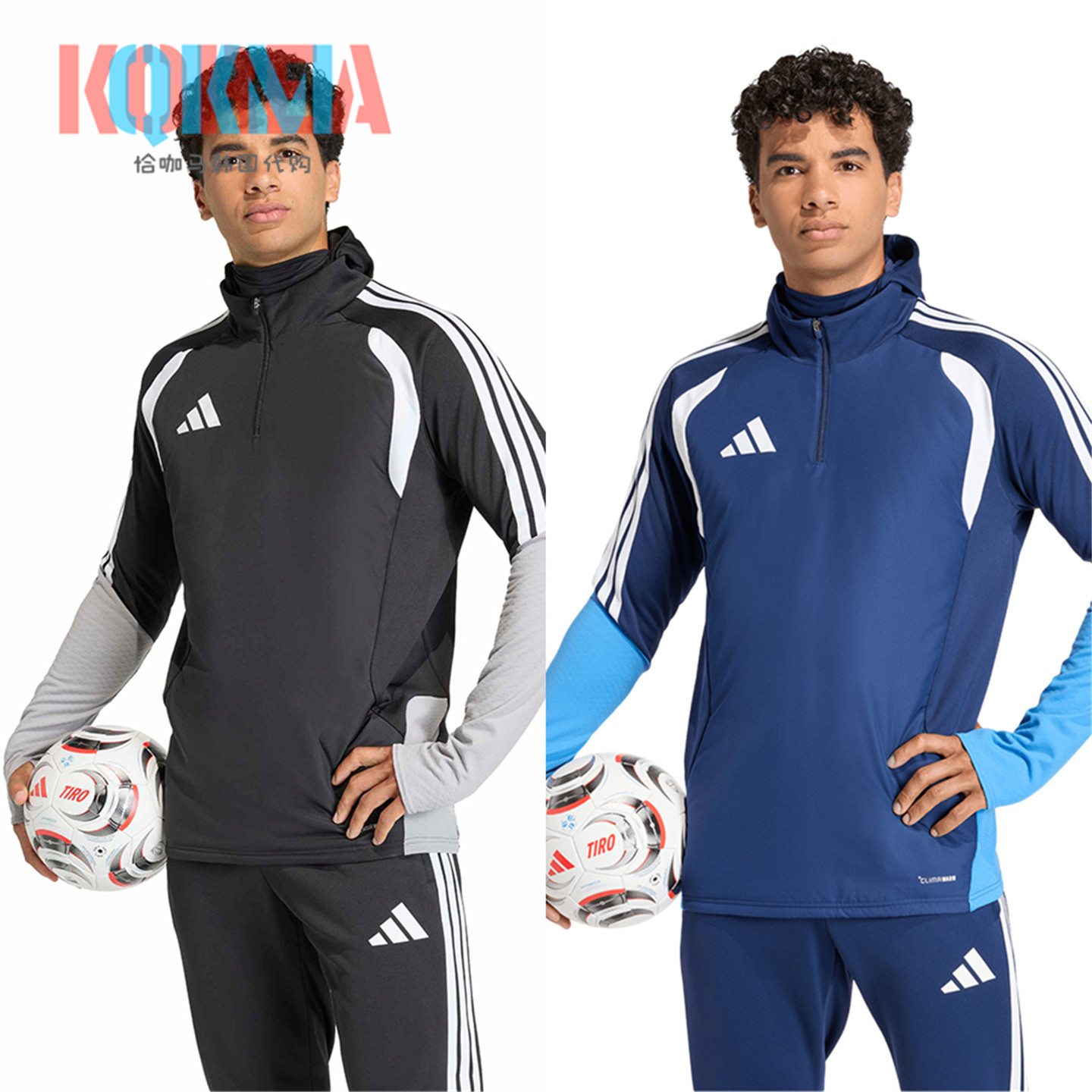 AdidasTiro26足球面罩保暖卫衣