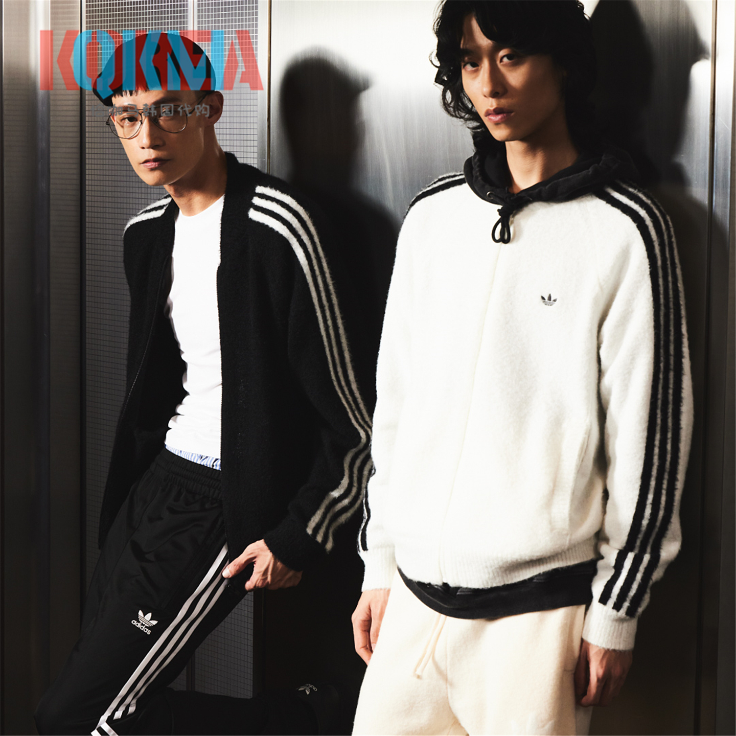 阿迪达斯三叶草毛衣针织开衫外套