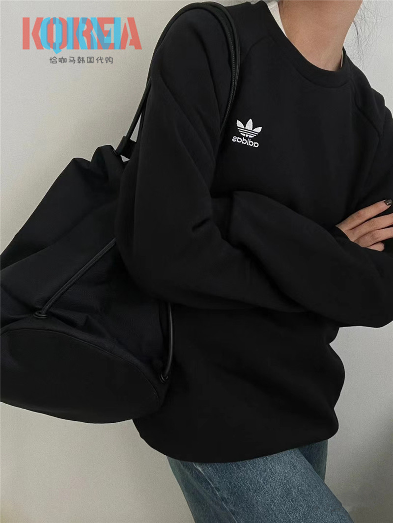 Adidas男女经典小标套头衫卫衣