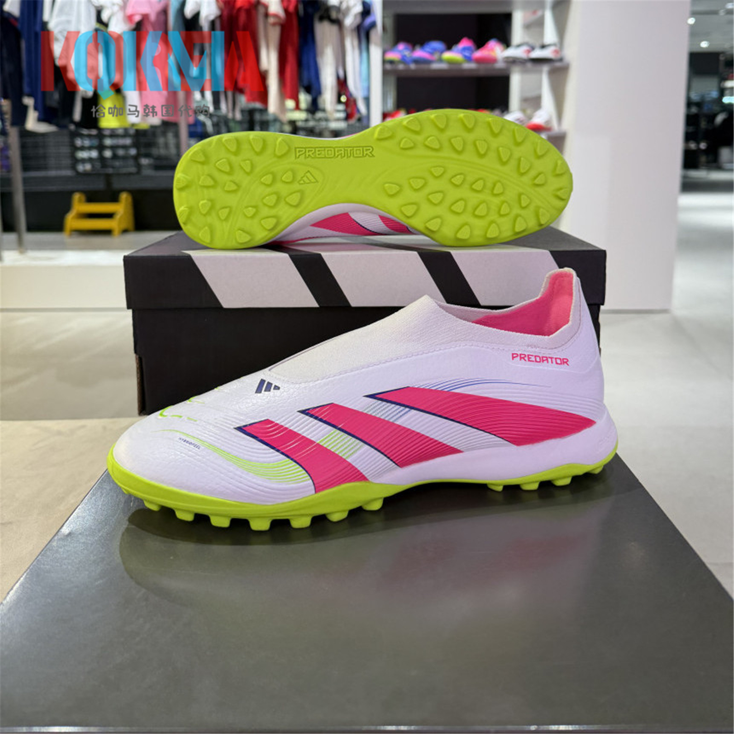Adidas阿迪达斯Predator League TF碎钉无鞋带运动足球鞋 ID3822