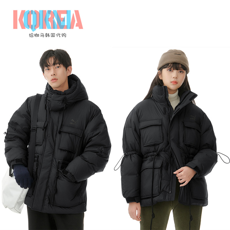 Puma彪马男女工装连帽鸭绒羽绒服