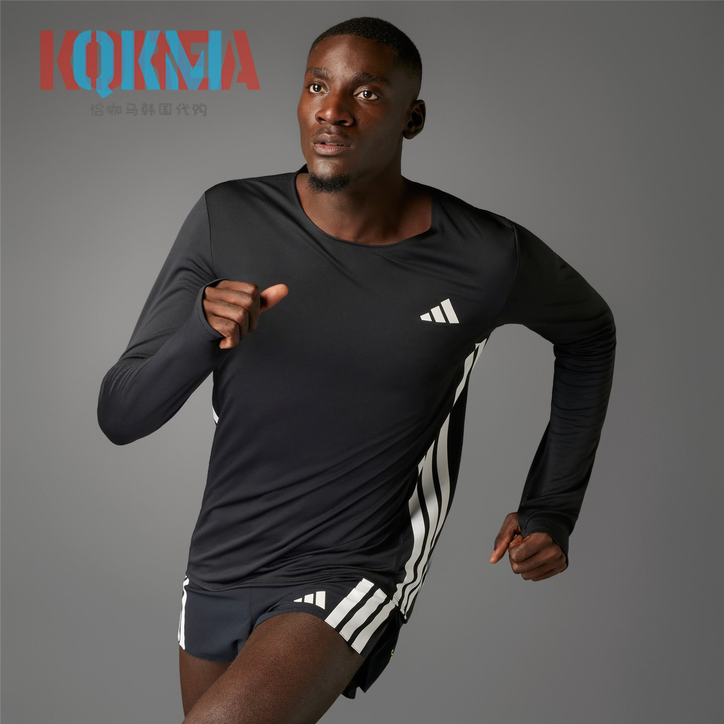 AdidasAdizero运动跑步套头长袖