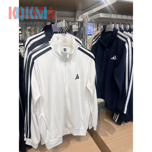 阿迪达斯Adidas男女经典三条杠美式复古休闲运动夹克外套 JV6978