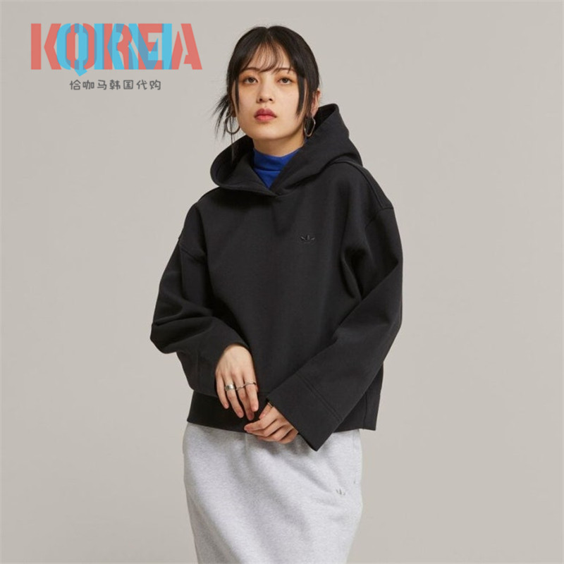 阿迪达斯女子美式复古连帽衫卫衣