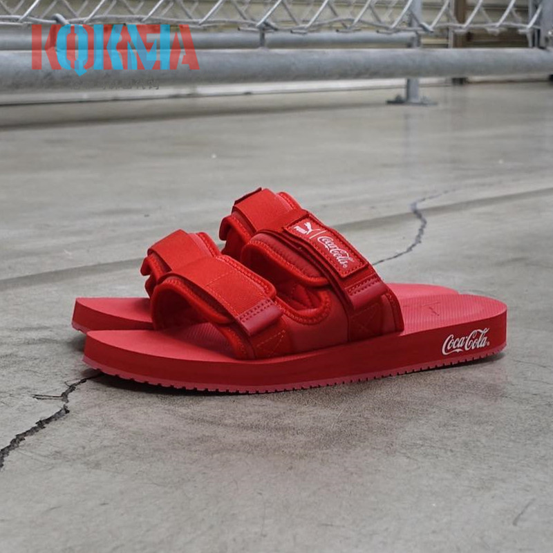 Puma彪马Coca Cola可口可乐男女休闲运动魔术贴沙滩凉拖鞋 387042