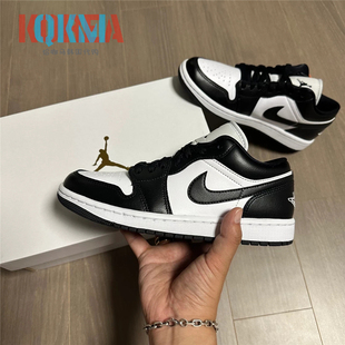 乔丹Air Jordan 1 Low AJ1黑白熊猫男女休闲运动篮球鞋DC0774 001