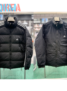 阿迪达斯Adidas男女冬季保暖休闲运动双面穿鸭绒羽绒服外套JG8502