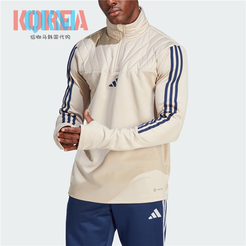 Adidas美式复古足球训练卫衣长袖
