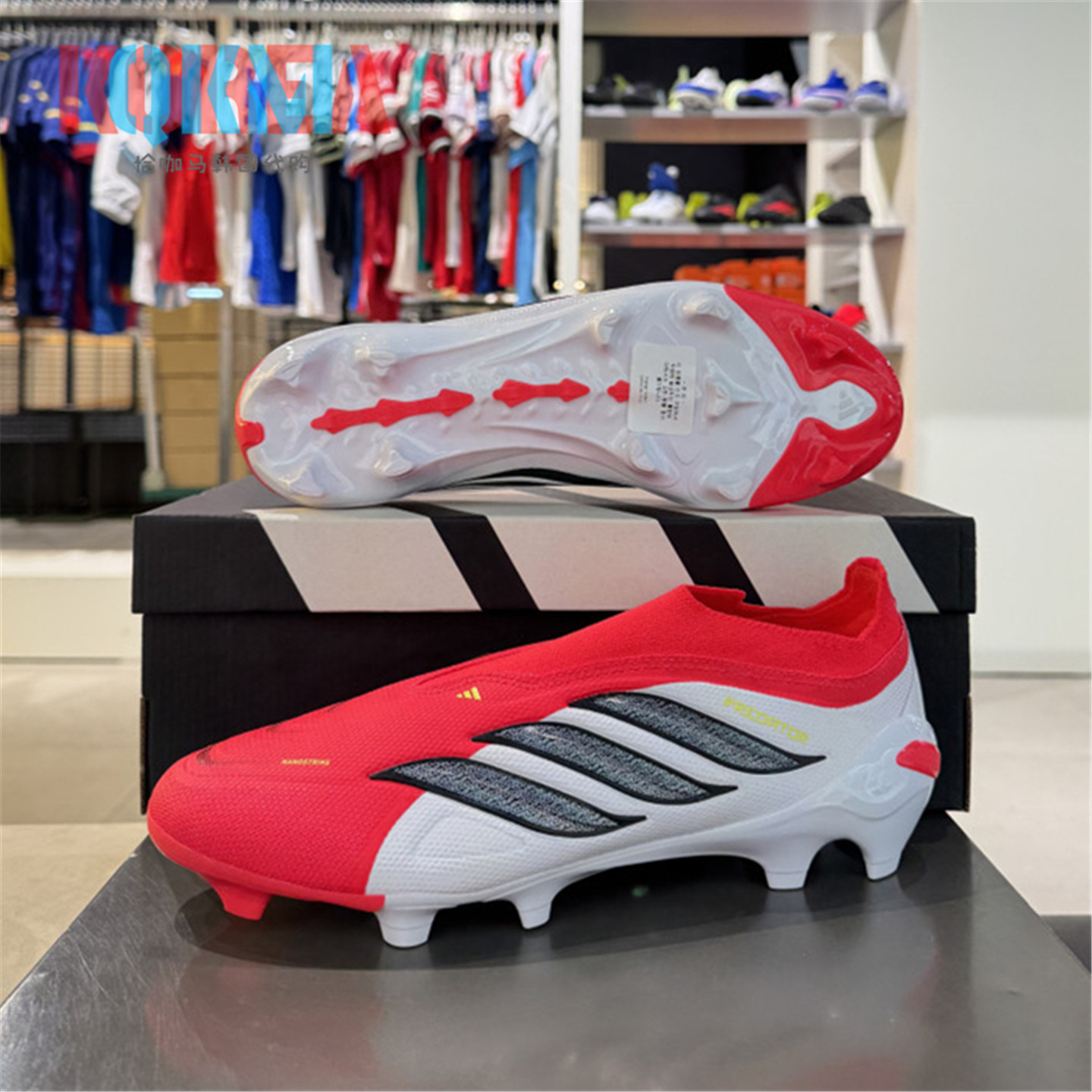 Adidas阿迪达斯Predator League LL猎鹰Fg长钉无鞋带足球鞋JS2997
