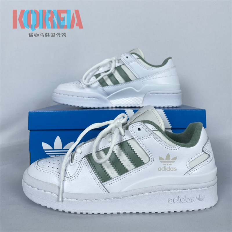阿迪达斯Adidas三叶草Forum Low CL男女复古休闲运动板鞋 FZ6532