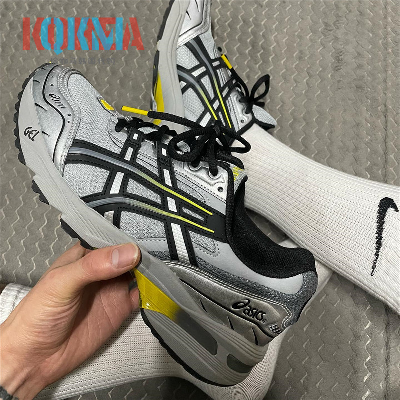 Asics亚瑟士Gel-1090男女黑银黄复古休闲运动老爹跑步鞋 1203A159