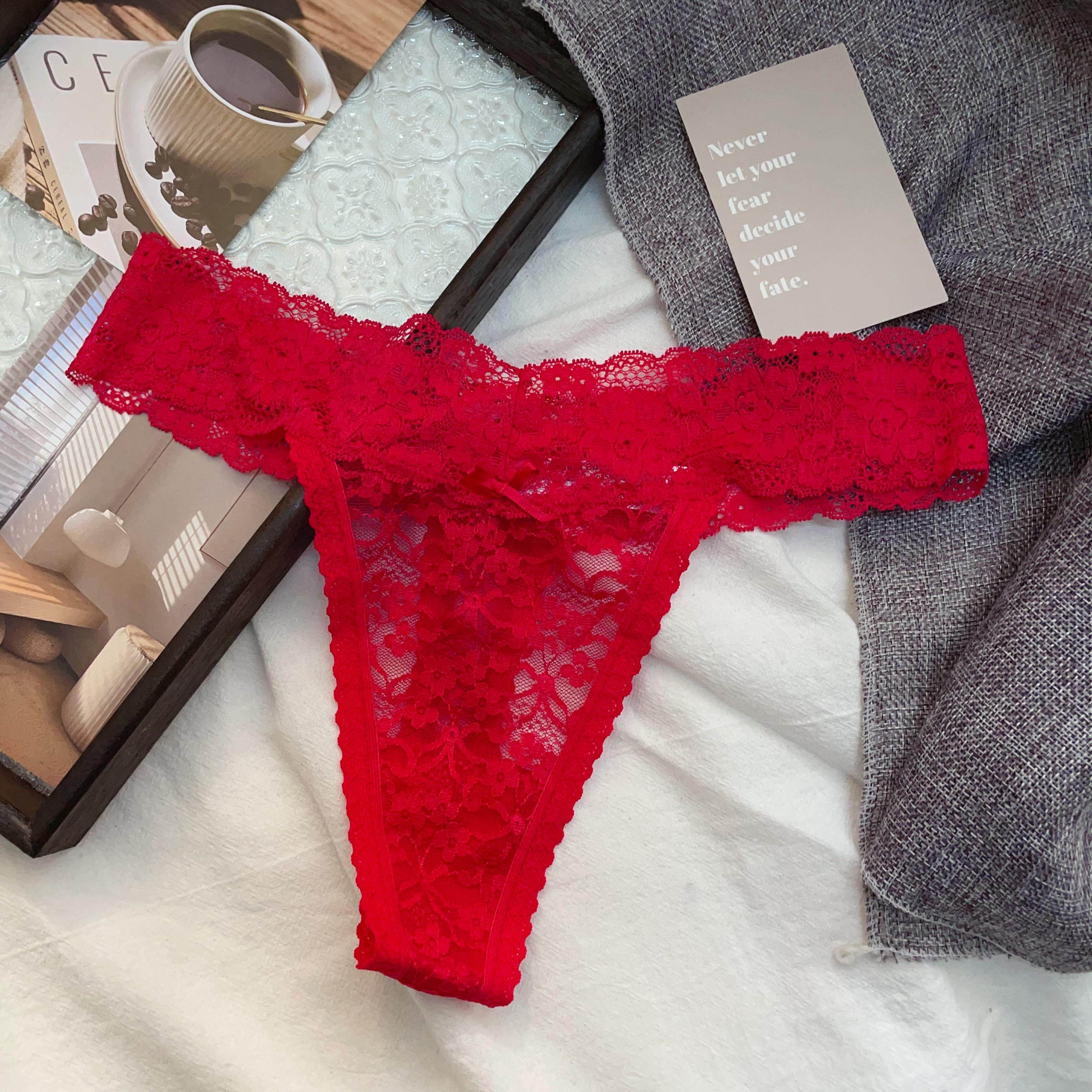 薄透气纯性感法式蕾丝丁字裤女超薄舒适大码T裤低腰诱惑内裤,女士内衣/男士内衣/家居服,女丁字裤,淘宝优惠券,粉丝福利购,淘宝优惠卷