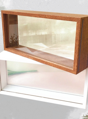 木diy摆台中空泡泡玛特永生花盲盒公仔灯箱制作拉布布labubu相框