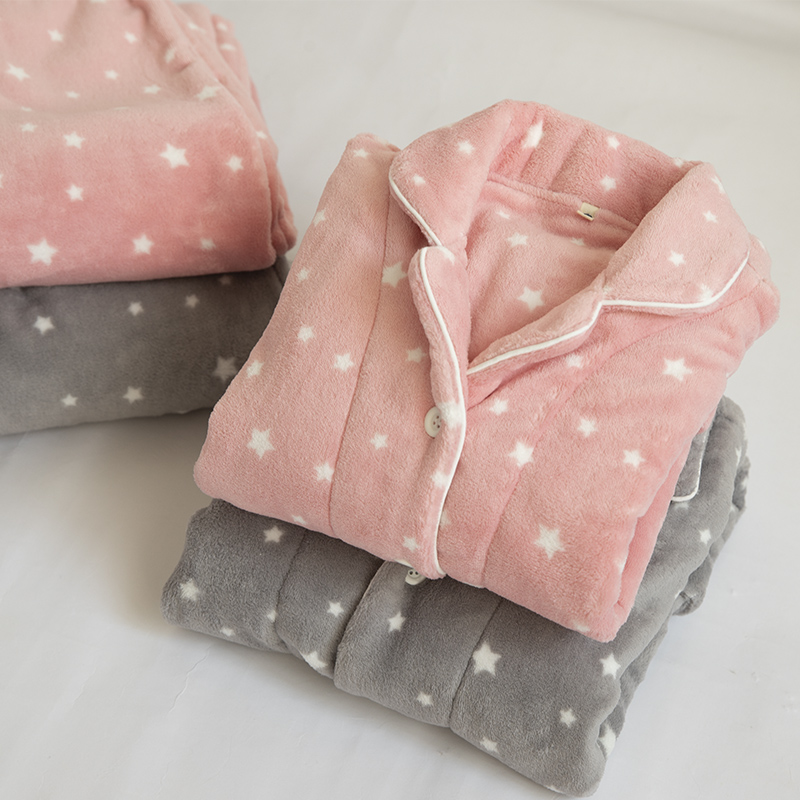 冬季情侣加厚保暖套装可外穿睡衣