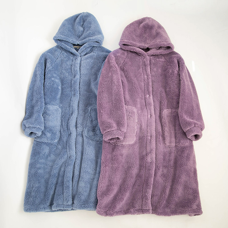 冬季加厚保暖珊瑚绒睡袍毛绒女士法兰绒家居睡衣连帽晨袍家居服,女士内衣/男士内衣/家居服,睡袍/浴袍,淘宝优惠券,粉丝福利购,淘宝优惠卷