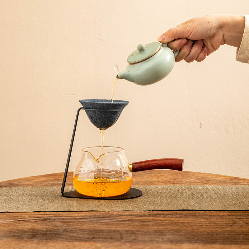 泡茶神器无孔茶漏套装组合装冲泡茶过滤无孔过滤无渣纳米茶漏支架