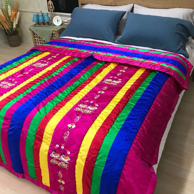 韩国外贸夏凉被民俗喜被贡缎真丝婚庆绣花下凉被纯棉床盖空调被子,床上用品,棉花被,淘宝优惠券,粉丝福利购,淘宝优惠卷