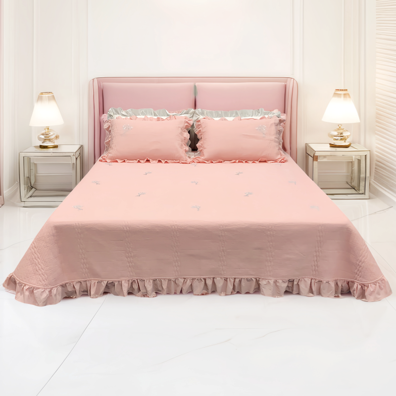 大床主卧2025新款床盖三件套四季通用纯棉双面全棉绗缝韩式床铺盖,床上用品,床盖,淘宝优惠券,粉丝福利购,淘宝优惠卷