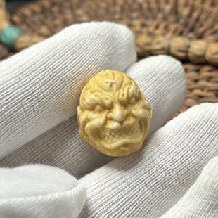 鹿角配饰山鬼恶僧隔珠三通佛头菩提手串文玩DIY配件