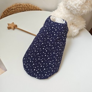 防静电纯棉宠物衣服小体型狗狗猫咪马甲保暖加厚夹棉纯棉背心秋冬