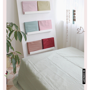 月光集【纯色斜纹酱】全棉床单单件纯棉床单单件100全棉单双人