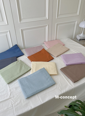 月光集【拾光】全棉水洗棉床单ins简约纯色学生宿舍床单