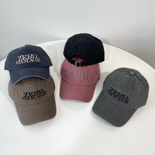 2026韩国东大门代购ins风复古ZERO GARAGE棒球帽鸭舌帽休闲帽百搭