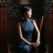 复古文艺日常雪纺旗袍 侧拉链全宽包边长款 素言 小连袖 茉茉春夏季