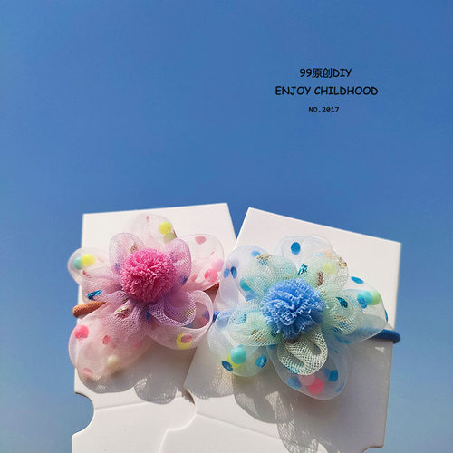 儿童皮筋儿扎头发仙女花朵发绳