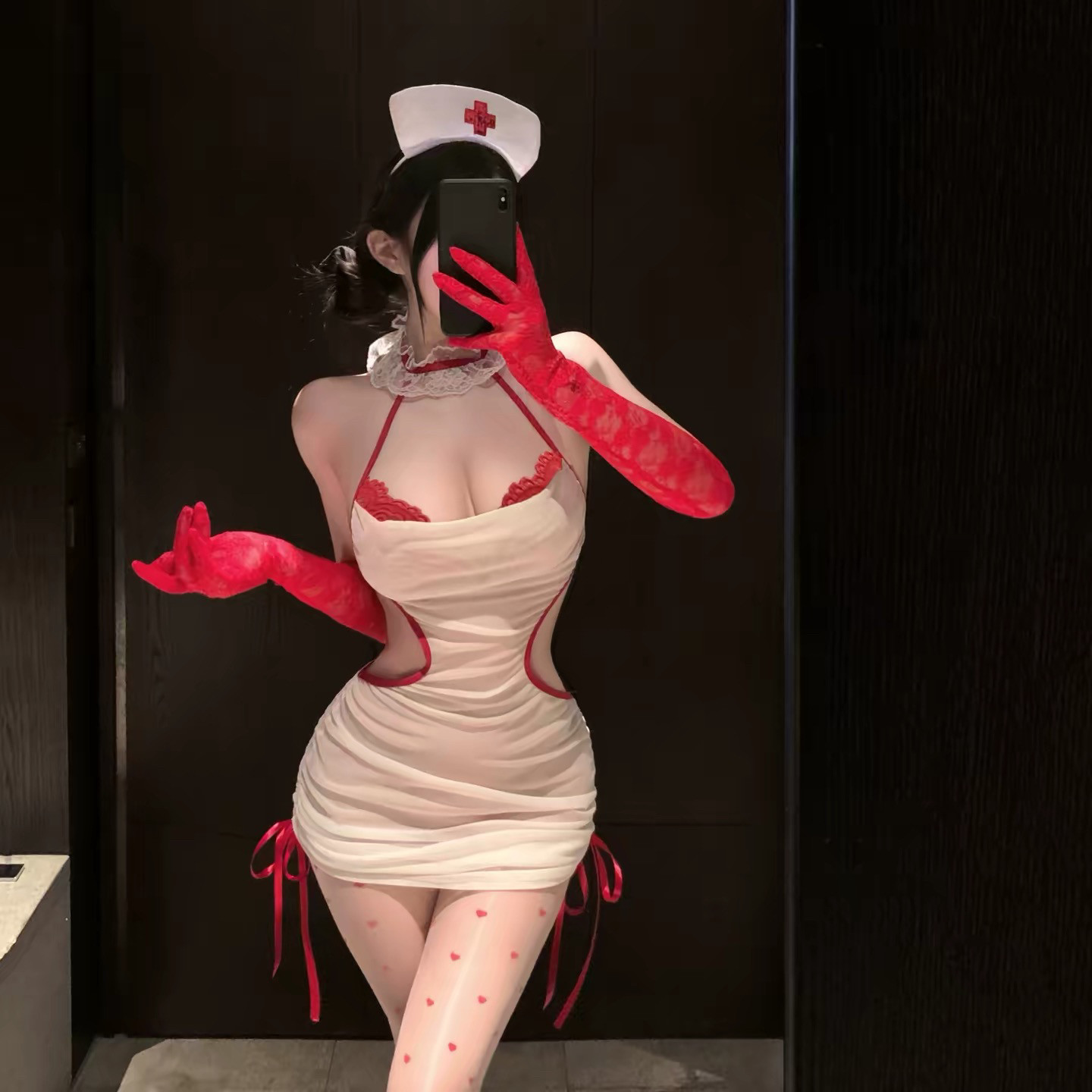 护士服cos制服性感纯欲套装镂空绑带包臀裙情侣趣味内衣约会战袍