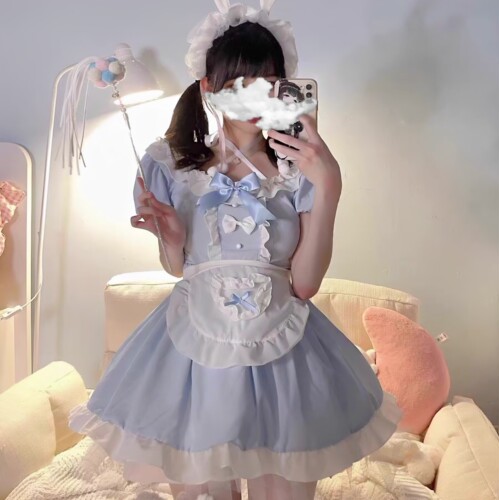 甜美兔兔可爱女仆装cos制服裙子