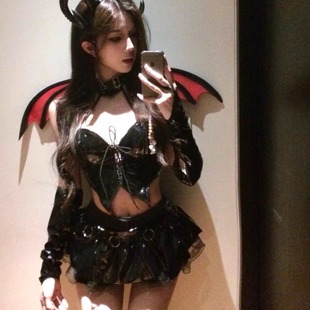 小恶魔cos服弥海砂漆皮万圣节服装 cosplay魅魔角色扮演氛围穿搭