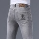 小脚弹力牛仔长裤 香港高端欧货轻奢牛仔裤 时尚 潮流修身 男夏季 薄款