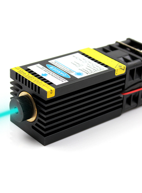 oxlasers 488nm  12V天蓝色可调焦激光模组激光头科研医疗激光器带风扇PWM TTL调制