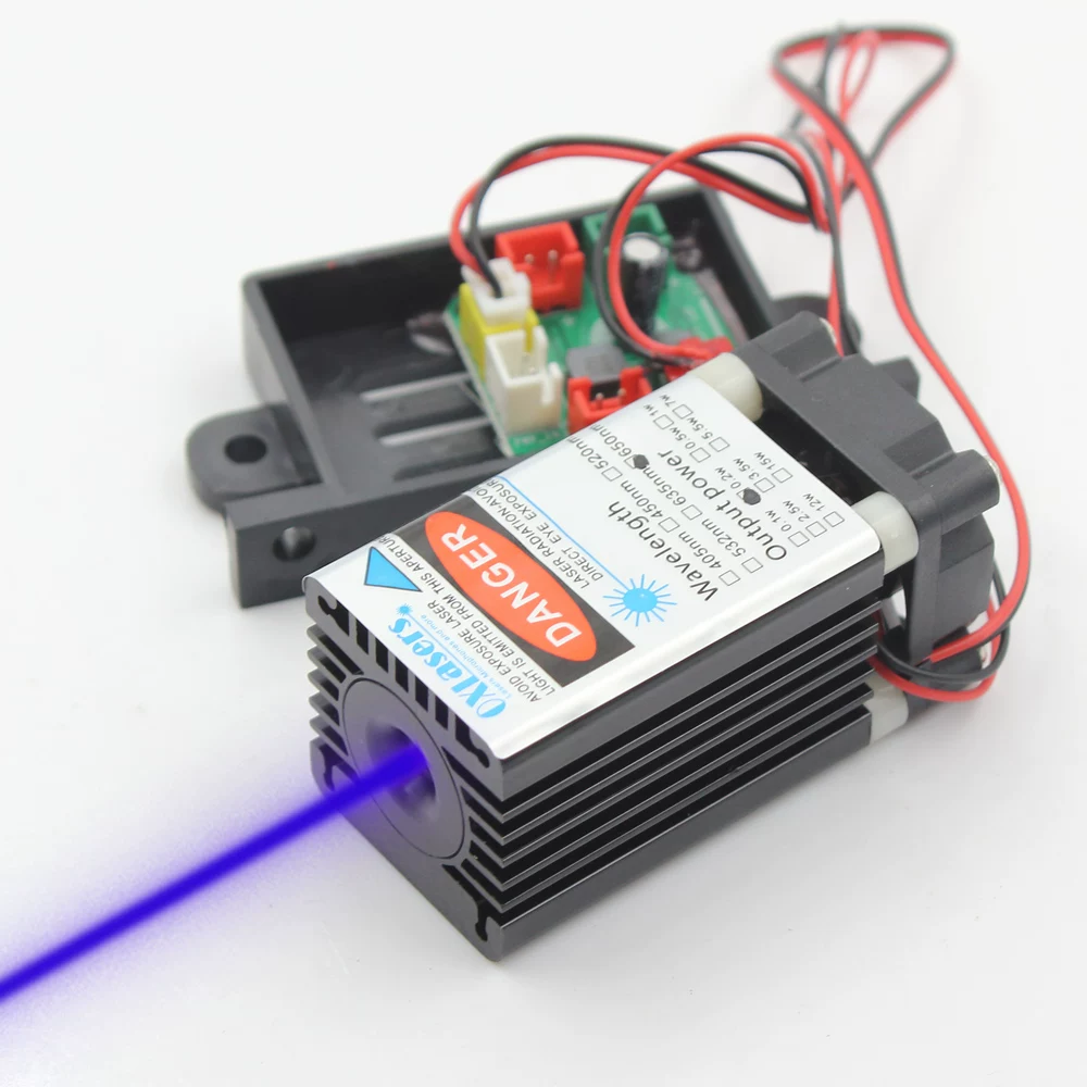Лазерный модуль Oxlasers 450nm Blu-ray лазер 445nm100мВт синий лазерный луч поддерживает TTL PWM сигнал модуляцию тонкий световой луч