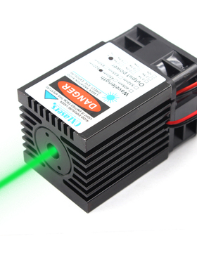 oxlasers 520nm大功率1W 1000mW绿激光器激光模组带风扇可长亮绿色激光灯激光驱鸟器12V