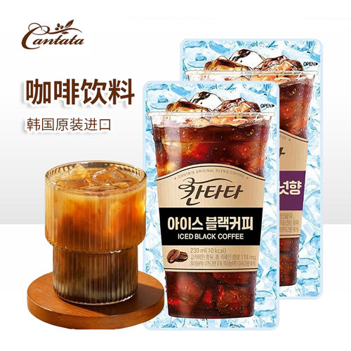 韩国进口乐天康塔塔黑咖啡饮料