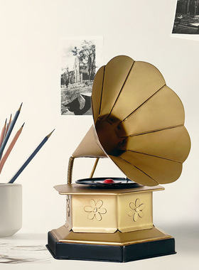 复古怀旧民国风老上海留声机模型