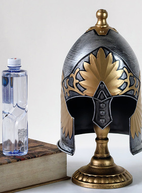 欧式复古罗马勇士金属面具摆件