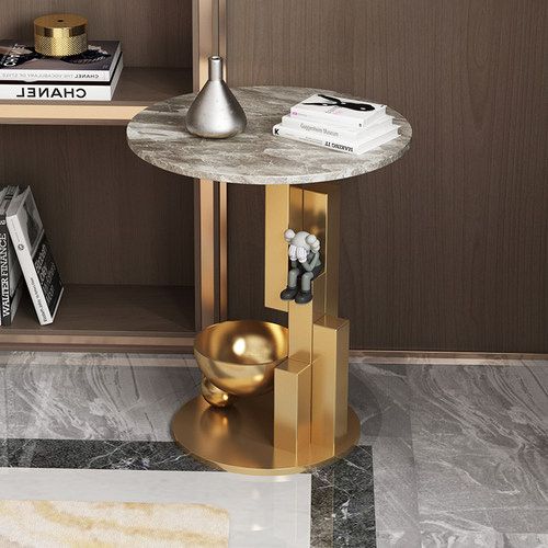 泉臣装饰轻奢岩板沙发边桌小边几