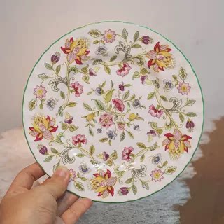 现货英国Minton明顿HADDON HALL花卉骨瓷咖啡杯碟下午茶杯盘子