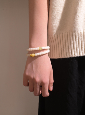 一念·设计「沐晓」蜜腊和田玉菩提设计款国风手串 货号10876xl