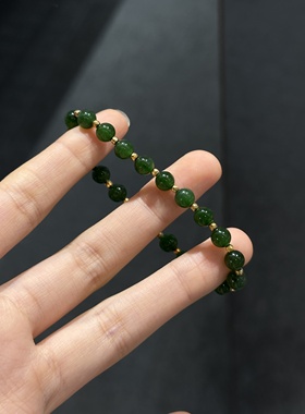 一念设计天然和田玉手串s925银