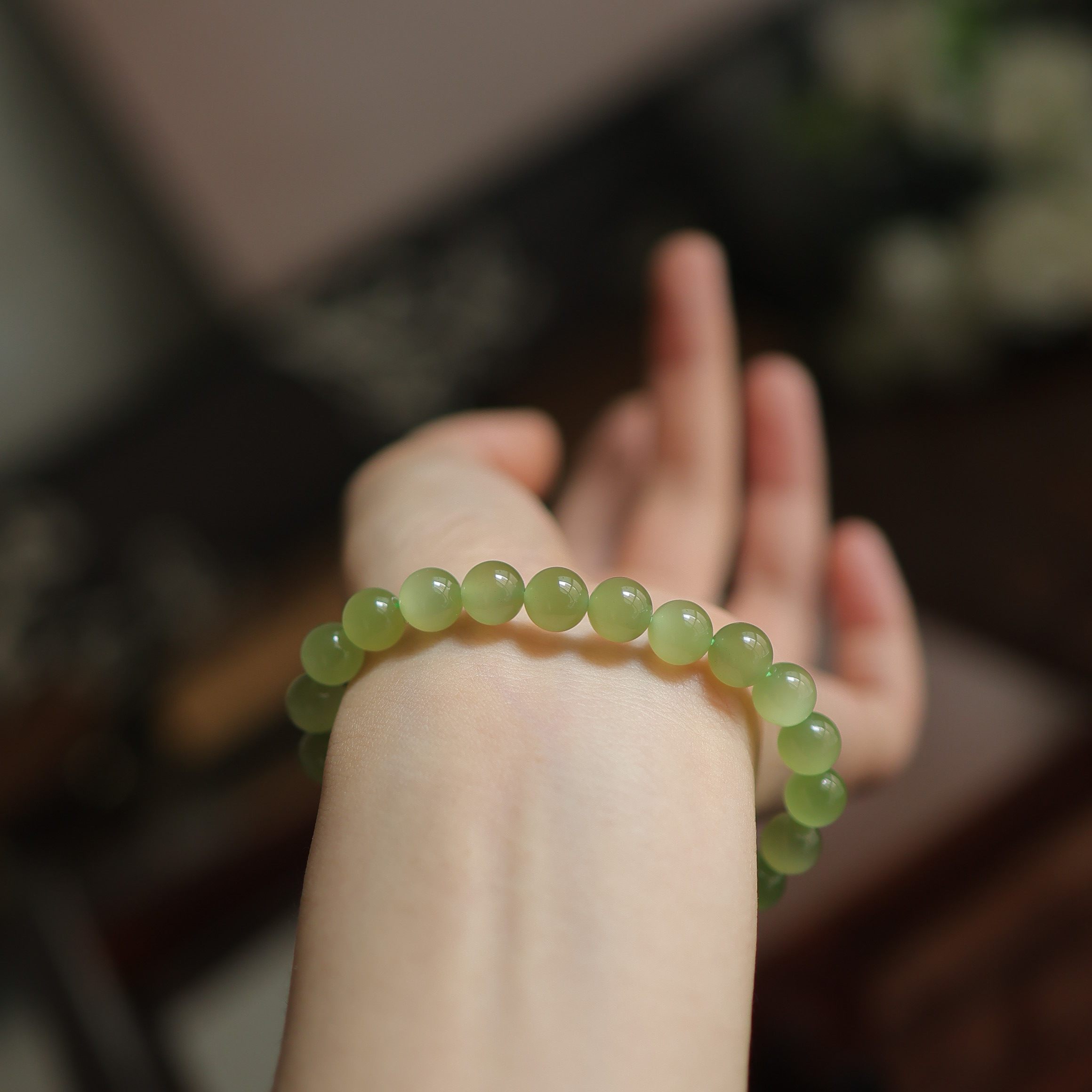 天然和田玉8mm黄口圆珠单圈 不撞款气质手串细腻礼物 货号15426,珠宝/钻石/翡翠,手饰,淘宝优惠券,粉丝福利购,淘宝优惠卷