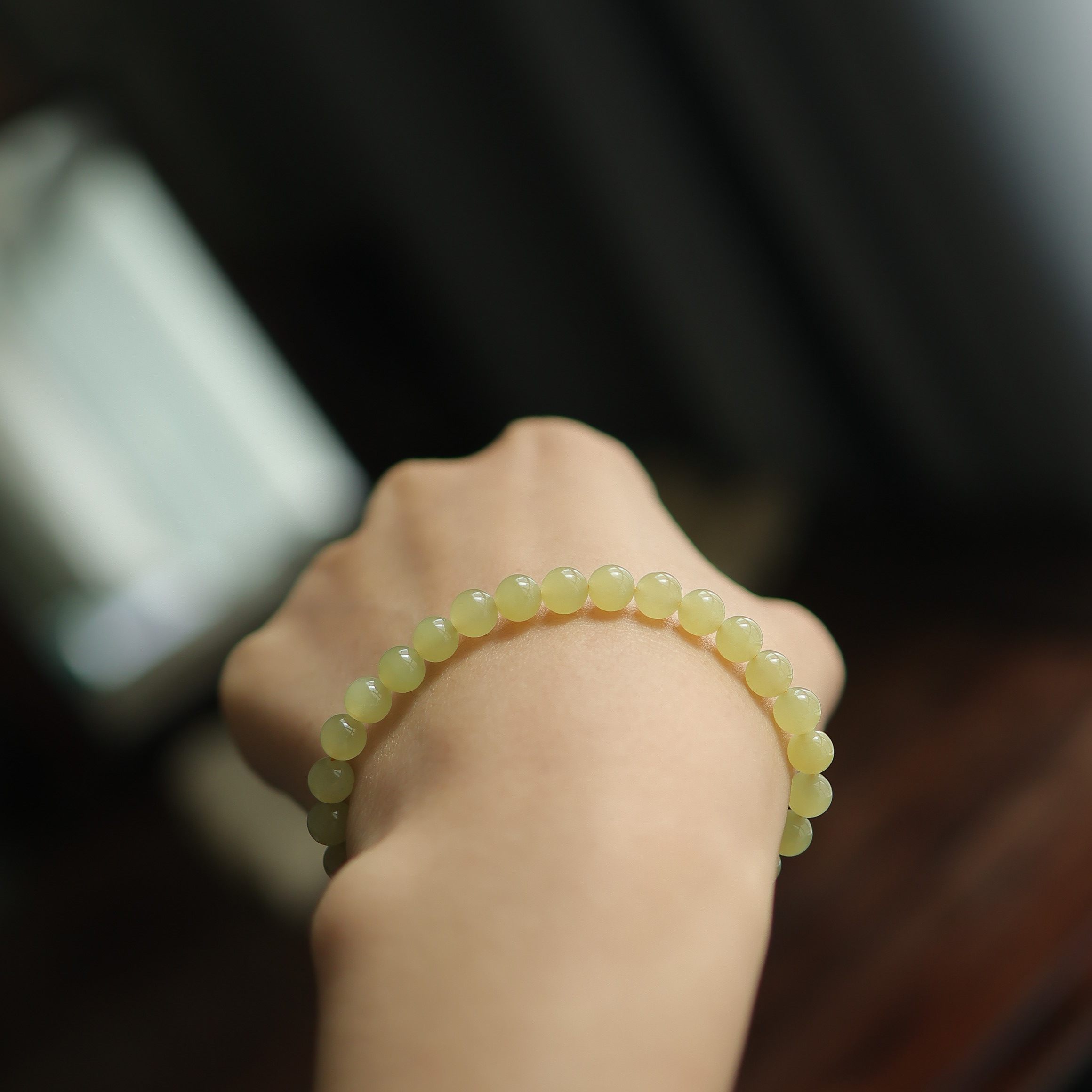 天然和田玉6mm黄口圆珠单圈 显白冬日活力日常百搭手串 货号15521,珠宝/钻石/翡翠,手饰,淘宝优惠券,粉丝福利购,淘宝优惠卷